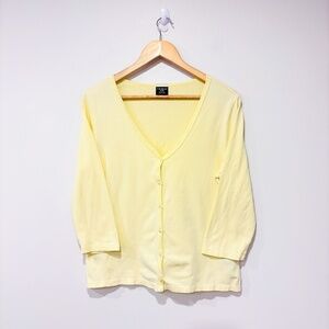 TRIBAL Pale yellow cardigan with rhinestones